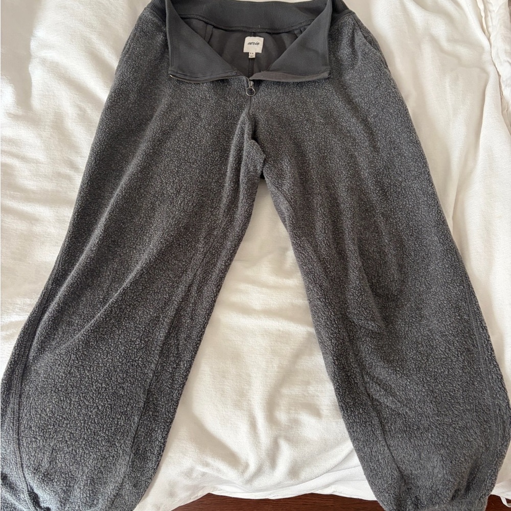 Aerie Brown Fleece Lounge Pants